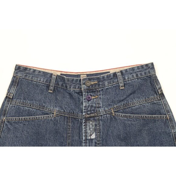 Deadstock Vintage 90s Marithe Francois Girbaud Mens 32 Loose Denim Jean Shorts - Picture 2 of 11